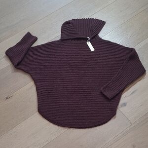 NWT Max Studio Sweater Women's sz XS Purple Mock Turtleneck Knit Sweater